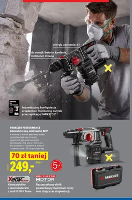 Akumulatorowy młot kombi Parkside Performance promocja w Lidl