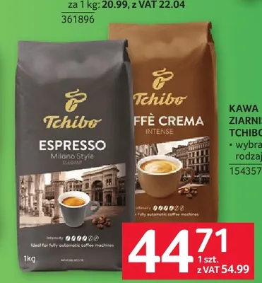 Kawa ziarnista Tchibo promocja w Selgros