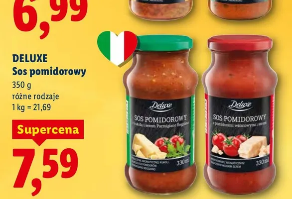 Sos pomidorowy różne rodzaje promocja w Lidl