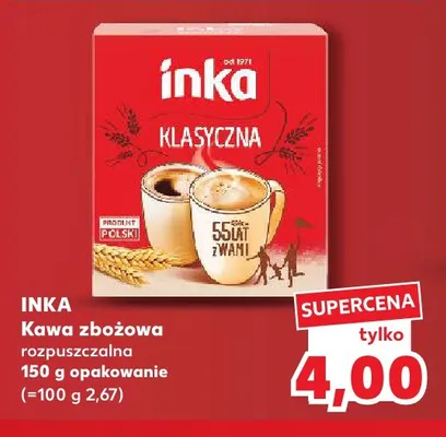 Kawa rozpuszczalna zbożowa Inka promocja w Kaufland