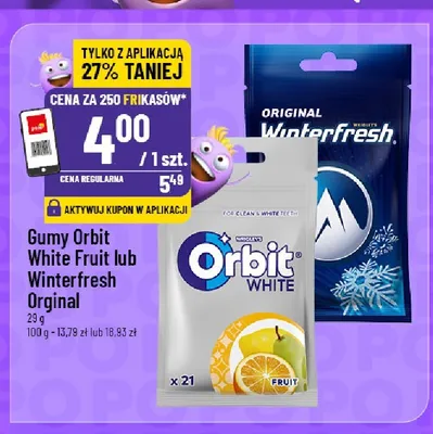 Guma do żucia Orbit White Fruit promocja w POLOmarket