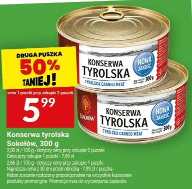 Konserwa tyrolska promocja w Twój Market