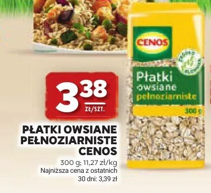 Płatki owsiane pełnoziarniste Cenos promocja w Stokrotka