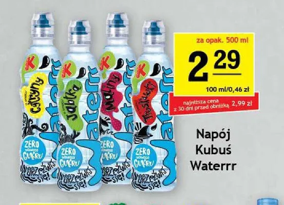 Napój Kubuś Waterrr malina promocja w Gram Market