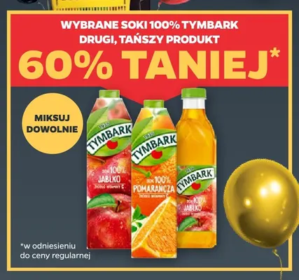 Soki Tymbark 100% promocja w Netto