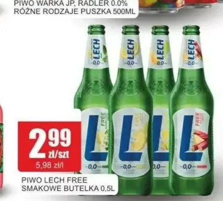 Piwo bezalkoholowe Lech Free 0,0% Limonka z Miętą promocja w Bingo