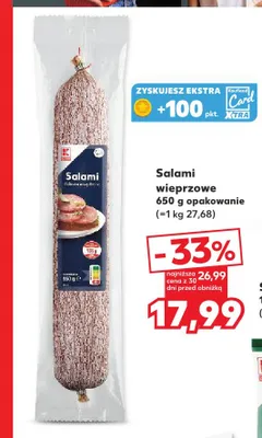 Salami wieprzowe K-Classic promocja w Kaufland