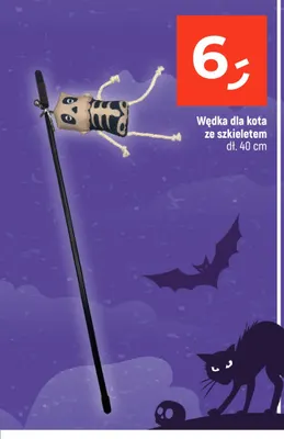 Wędka dla kota ze szkieletem dł. 40 cm promocja w Dealz