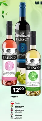 Wino białe półsłodkie Fresco promocja w Netto