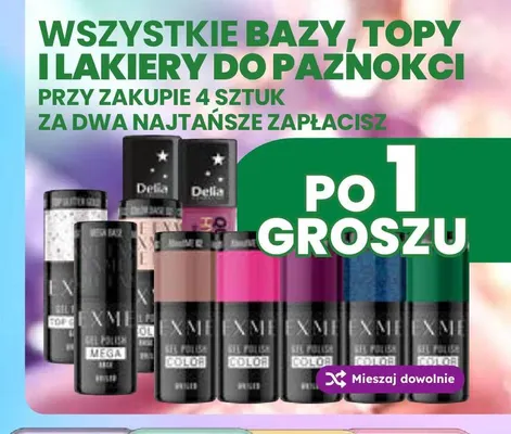 Bazy, topy i lakiery do paznokci promocja w Dino