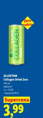 Napój Alldeynn Collagen Drink Zero melonini promocja w Lidl