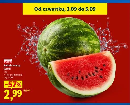 Polskie arbuzy luzem promocja w Lidl
