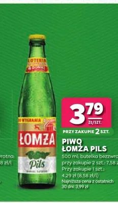 Piwo Łomża Pils promocja w Stokrotka
