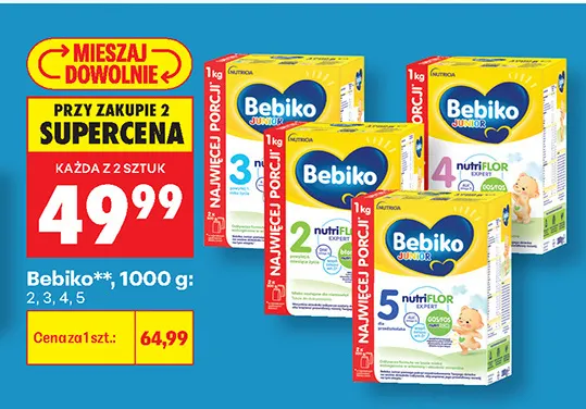 Mleko modyfikowane Bebiko 3 promocja w Biedronka
