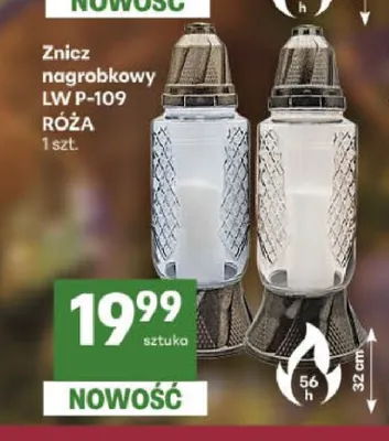 Znicz nagrobkowy Lw P-109 Róża promocja w Delikatesy Centrum
