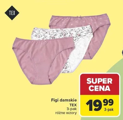 Figi damskie TEX 3-pak promocja w Carrefour