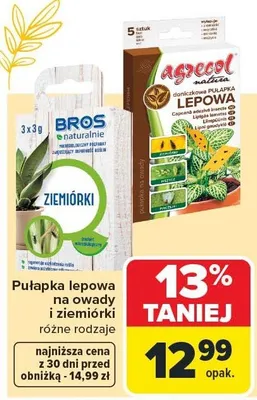 Pułapka lepowa na mole, muchy i ziemiórki promocja w Carrefour