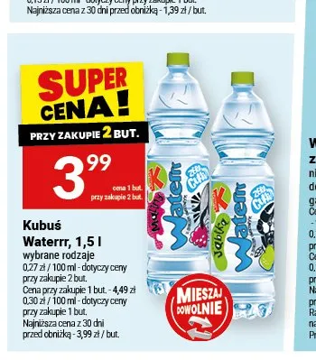 Napój Kubuś Waterrr Jabłko promocja w Twój Market