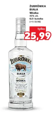 Wódka Żubrówka Biała 40% promocja w Kaufland