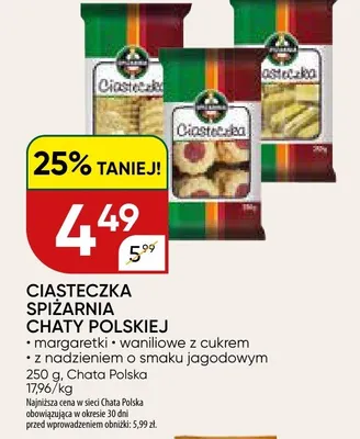 Ciasteczka Spiżarnia Chaty Polskiej waniliowe z cukrem promocja w Chata Polska