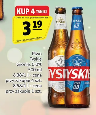 Piwo bezalkoholowe Tyskie Zero 0.0% promocja w Prim Market