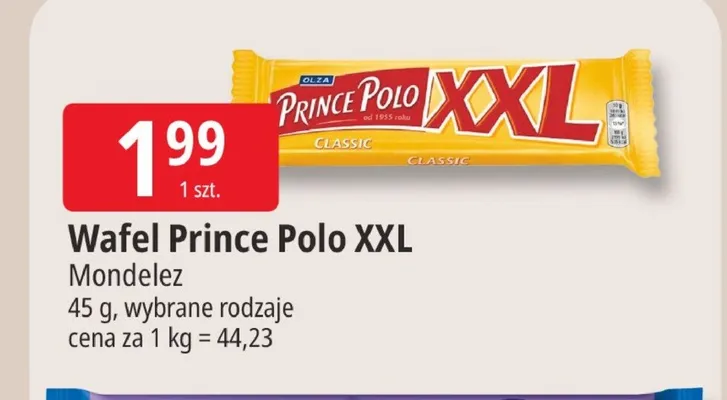 Wafel Prince Polo XXL promocja w Leclerc