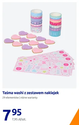 Taśma washi z zestawem naklejek promocja w Action