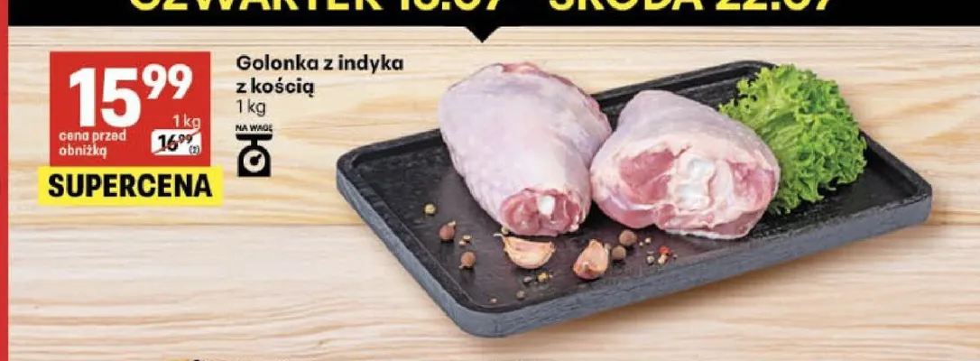 Golonka z indyka z kością promocja w Delikatesy Centrum