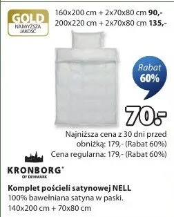 Komplet pościeli satynowej NELL promocja w Jysk