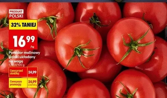 Pomidor malinowy gałązka układany promocja w Biedronka