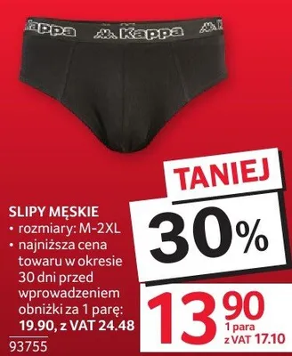 Slipy męskie Kappa rozmiary M-2XL promocja w Selgros