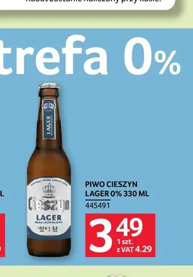 Piwo bezalkoholowe Cieszyn Lager promocja w Selgros