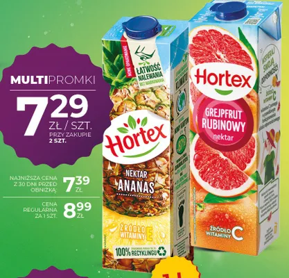 Nektar Hortex 1L Grejpfruit Rubinowy promocja w Duży Ben