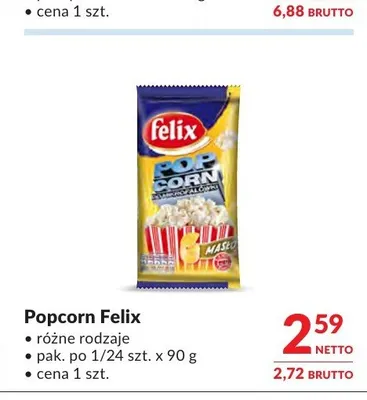 Popcorn Felix promocja w Makro
