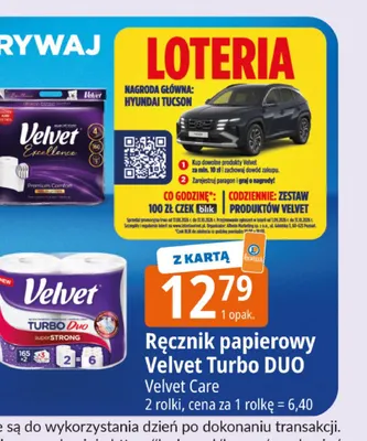 Ręcznik papierowy Velvet Turbo DUO 2-pak promocja w Leclerc