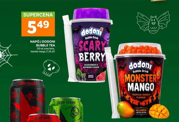 Napój Dodoni Bubble Tea scary berry promocja w Stokrotka