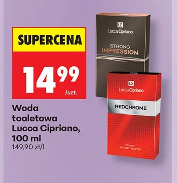 Woda toaletowa Lucca Cipriano Redchrome promocja w Biedronka