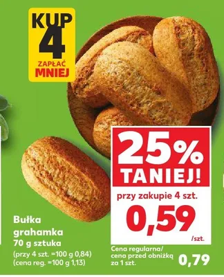 Bułka grahamka 70 g sztuka promocja w Kaufland