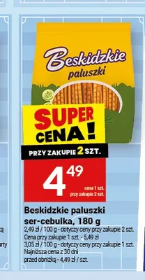 Paluszki Beskidzkie ser-cebulka promocja w Twój Market