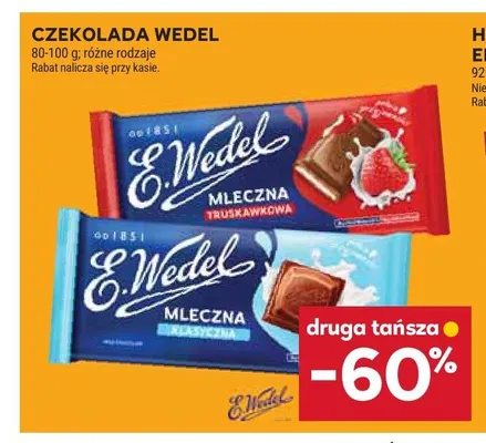 Czekolada E.Wedel Mleczna Truskawkowa promocja w Stokrotka