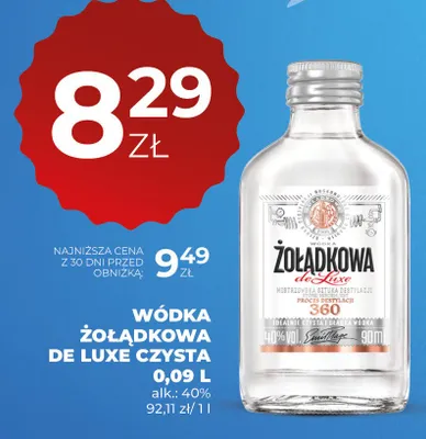 Wódka Żołądkowa de Luxe Czysta promocja w Duży Ben