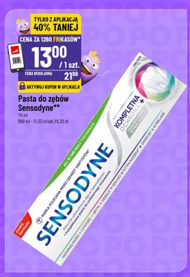 Pasta do zębów Sensodyne Kompletna Ochrona + Zaawansowane Wybielanie promocja w POLOmarket