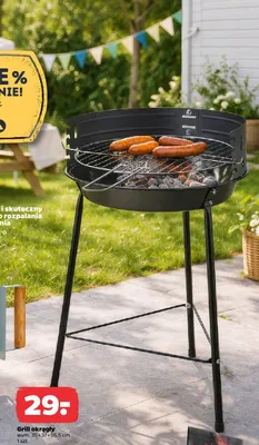 Grill okrągły promocja w Netto