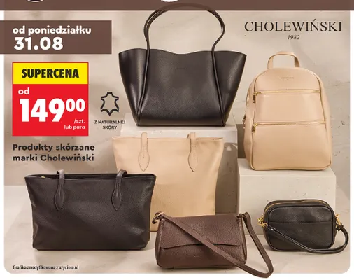 Produkty skórzane Cholewiński promocja w Biedronka