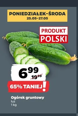 Ogórek gruntowy luz promocja w Netto