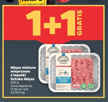 Mięso mielone wieprzowe z łopatki Sztuka Mięsa promocja w Netto
