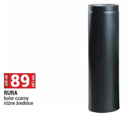 Rura kolor czarny różne średnice promocja w Merkury Market