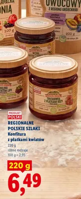 Konfitura truskawka z płatkami róży Regionalne Polskie Szlaki promocja w Lidl