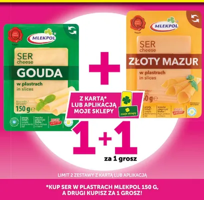 Ser w plastrach Mlekpol promocja w Groszek