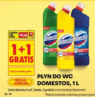 Płyn do WC Domestos promocja w Biedronka
